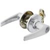 Kwikset Delta Entry Door Handle with Lock and Key, Secure Keyed Reversible Lever Exterior, Doorlock, For Front Entrance and Bedrooms, Satin Chrome, Pick Resistant Smartkey Rekey Security(Satin Chrome)