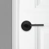 Kwikset Ladera Interior Passage Door Handle, Lever For Closet and Hallway Doors, Reversible Non-Locking Handle Lever, Matte Black