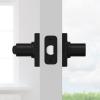 Kwikset Ladera Interior Privacy Door Handle with Lock, Door Lever For Bathroom and Bedroom, Matte Black Reversible Keyless Turn Lock