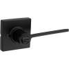 Kwikset Ladera Interior Privacy Door Handle with Lock, Door Lever For Bathroom and Bedroom, Matte Black Reversible Keyless Turn Lock