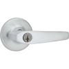 Kwikset Delta Entry Door Handle with Lock and Key, Secure Keyed Reversible Lever Exterior, Doorlock, For Front Entrance and Bedrooms, Satin Chrome, Pick Resistant Smartkey Rekey Security(Satin Chrome)