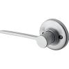 Kwikset Ladera Dummy Door Handle, Single Sided Lever for Closets, French Double Doors, and Pantry, Satin Nickel Non-Turning Right Handed Interior Push/Pull Lever, with Microban Protection