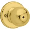 Kwikset Polo Interior Privacy Door Knob with Lock, Door Handle For Bathroom and Bedroom, Polished Brass Keyless Turn Lock Doorknob(1 Count (Pack of 1))