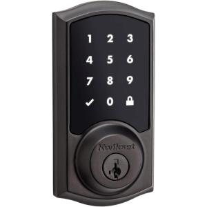 Kwikset 99160-021 SmartCode 916 Traditional Smart Lock Touchscreen Electronic Deadbolt Front Door Lock with SmartKey Security and Z-Wave Plus in Venetian Bronze(Venetian Bronze)