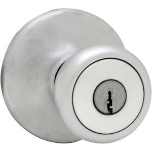 Kwikset Mobile Home Entry Knob in Satin Chrome
