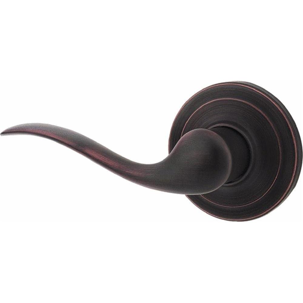 image:imageKwikset Tustin Interior Passage Door Handle Lever For Closet and Hallway Doors Reversible NonLocking Handle Lever Venetian Bronze with Microban Protection