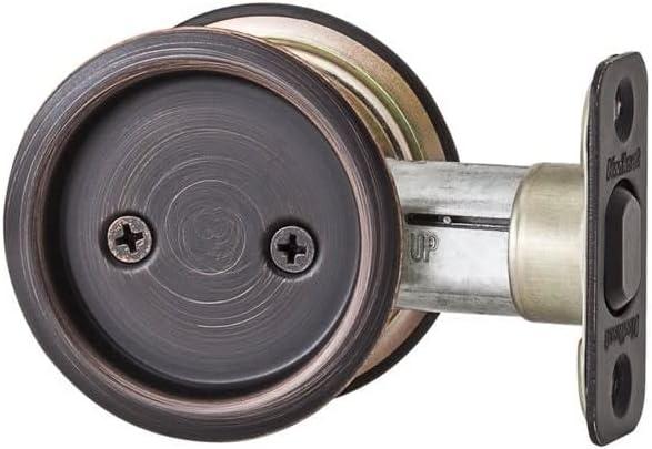 image:imageKwikset 3341011P Round Universal Pocket Door Lock with 238 Backset and 218 Crossbore