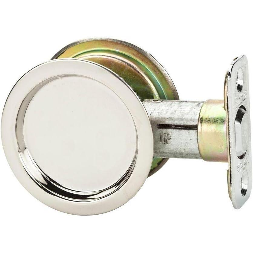image:imageKwikset 334 32 RND PCKT DR LCK Pocket Door Lock Passage Function Steel Finish Misc