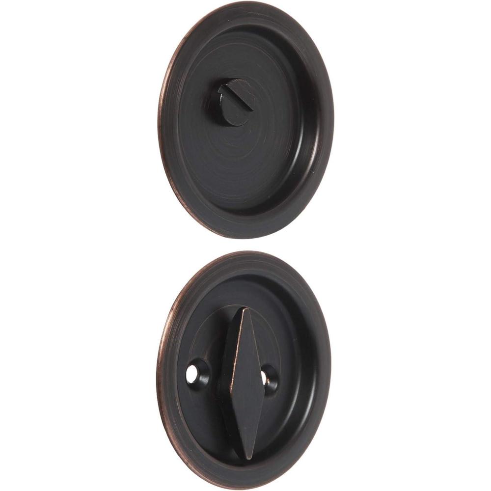image:imageKwikset ORGL88757 335 11p Round Pocket Door Lock Oil Rubbed Bronze