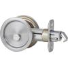 Kwikset 335 26D RND PCKT DR LCK Round Bed/Bath Pocket Door Lock in Satin Chrome, locking lever design might differ(1 Count (Pack of 1))
