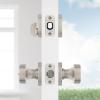 Kwikset 991 Pismo Keyed Entry Knob and Single Cylinder Deadbolt Combo Pack Featuring SmartKey and Microban in Satin Nickel((Pack of 1))
