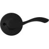 Kwikset Balboa Dummy Door Handle, Single Sided Lever for Closets, French Double Doors, and Pantry, Matte Black Non-Turning Right Handed Interior Push/Pull Lever