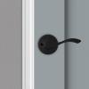 Kwikset Balboa Dummy Door Handle, Single Sided Lever for Closets, French Double Doors, and Pantry, Matte Black Non-Turning Right Handed Interior Push/Pull Lever