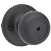 Kwikset Cove Interior Privacy Door Knob with Lock, Door Handle For Bathroom and Bedroom, Venetian Bronze Keyless Turn Lock Doorknob