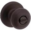 Kwikset Cove Interior Privacy Door Knob with Lock, Door Handle For Bathroom and Bedroom, Venetian Bronze Keyless Turn Lock Doorknob