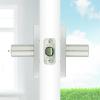 Kwikset Halifax Entry Door Handle with Lock and Key, Secure Keyed Reversible Lever Exterior, For Front Entrance and Bedrooms, Satin Nickel, Pick Resistant Smartkey Rekey Security and Microban(Keyed Entry)