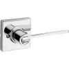 Kwikset Ladera Door Lever Privacy Lock Handle for Bedroom and Bathroom, Square Rose in Polished Chrome