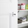 Kwikset Ladera Dummy Door Handle, Single Sided Lever for Closets, French Double Doors, and Pantry, Polished Chrome Non-Turning Left Handed Interior Push/Pull Lever