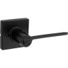 Kwikset Ladera Entry Door Handle with Lock and Key, Secure Keyed Reversible Lever Exterior, Doorlock, For Front Entrance and Bedrooms, Matte Black, Pick Resistant Smartkey Rekey Security