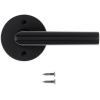 Kwikset Milan Entry Door Handle with Lock and Key, Secure Keyed Reversible Lever Exterior, Doorlock, For Front Entrance and Bedrooms, Polished Chrome, Pick Resistant Smartkey Rekey Security(Matte Black)
