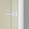 Kwikset Milan Entry Door Handle with Lock and Key, Secure Keyed Reversible Lever Exterior, Doorlock, For Front Entrance and Bedrooms, Polished Chrome, Pick Resistant Smartkey Rekey Security(Polished Chrome)