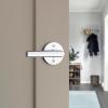 Kwikset Milan Entry Door Handle with Lock and Key, Secure Keyed Reversible Lever Exterior, Doorlock, For Front Entrance and Bedrooms, Polished Chrome, Pick Resistant Smartkey Rekey Security(Polished Chrome)