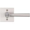 Kwikset Montreal Interior Privacy Door Handle with Lock, For Bathroom and Bedroom, Satin Nickel Reversible Keyless Push Button Lock Door Lever(Satin Nickel)