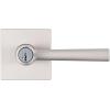 Kwikset Montreal Interior Privacy Door Handle with Lock, For Bathroom and Bedroom, Satin Nickel Reversible Keyless Push Button Lock Door Lever(Satin Nickel)