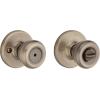 Kwikset Tylo Interior Privacy Door Knob with Lock, Door Handle For Bathroom and Bedroom, Satin Chrome Keyless Turn Lock Doorknob(Antique Brass)