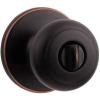 Kwikset Cove Interior Privacy Door Knob with Lock, Door Handle For Bathroom and Bedroom, Venetian Bronze Keyless Turn Lock Doorknob