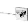 Kwikset Ladera Dummy Door Handle, Single Sided Lever for Closets, French Double Doors, and Pantry, Polished Chrome Non-Turning Left Handed Interior Push/Pull Lever