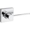 Kwikset Ladera Dummy Door Handle, Single Sided Lever for Closets, French Double Doors, and Pantry, Polished Chrome Non-Turning Right Handed Interior Push/Pull Lever