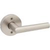 Kwikset Milan Entry Door Handle with Lock and Key, Secure Keyed Reversible Lever Exterior, Doorlock, For Front Entrance and Bedrooms, Polished Chrome, Pick Resistant Smartkey Rekey Security(Satin Nickel)