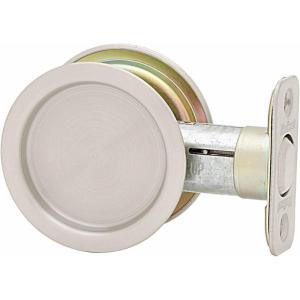 Kwikset 334 Round Hall/Closet Pocket Door Lock in Antique Nickel