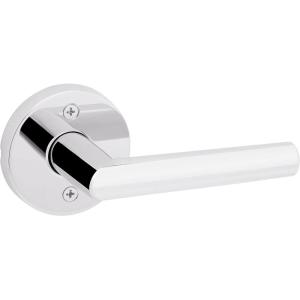 Kwikset Milan Entry Door Handle with Lock and Key, Secure Keyed Reversible Lever Exterior, Doorlock, For Front Entrance and Bedrooms, Polished Chrome, Pick Resistant Smartkey Rekey Security(Polished Chrome)