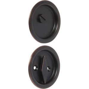 Kwikset ORGL88757 335 11p Round Pocket Door Lock, Oil Rubbed Bronze