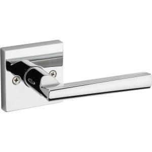 Kwikset Montreal Dummy Door Handle, Single Sided Lever for Closets, French Double Doors, and Pantry, Polished Chrome Non-Turning Reversible Interior Push/Pull Lever(Polished Chrome)