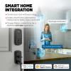 Kwikset Aura Reach Smart Lock Matter and Bluetooth Enabled Keyless Entry Door Lock Deadbolt, Proximity Wakeup, Geofence Auto-Unlock Matte Black(Matte Black)
