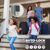 Kwikset Aura Reach Smart Lock Matter and Bluetooth Enabled Keyless Entry Door Lock Deadbolt, Proximity Wakeup, Geofence Auto-Unlock Matte Black(Satin Nickel)