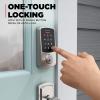 Kwikset Aura Reach Smart Lock Matter and Bluetooth Enabled Keyless Entry Door Lock Deadbolt, Proximity Wakeup, Geofence Auto-Unlock Matte Black(Satin Nickel)