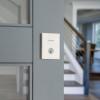 Kwikset San Clemente Deadbolt Lock, Satin Nickel Rectangle Exterior Keyed Front Entry Door, Pick Resistant SmartKey Rekey Security, Single Cylinder Dead Bolt, with Microban Protection(Satin Nickel)
