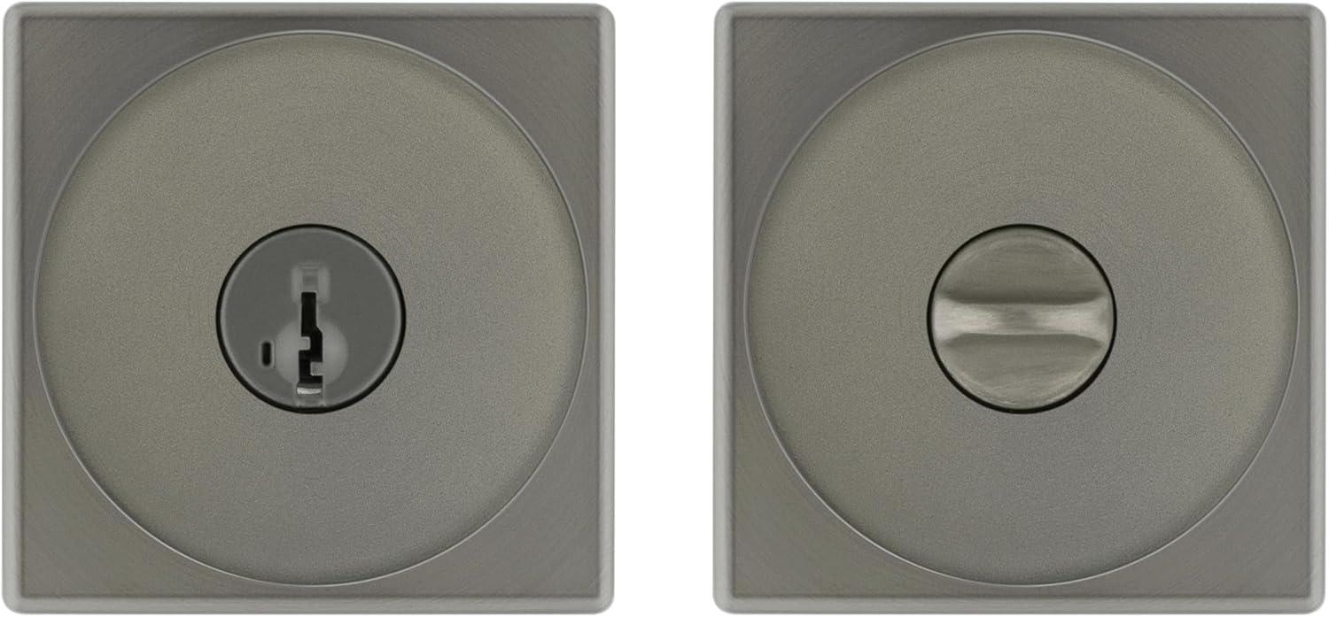 image:imageKwikset 740PSKSQT26S Pismo Knob with Square Rose Entry Lock SmartKey with 6AL Latch and RCS Strike Bright Chrome Finish