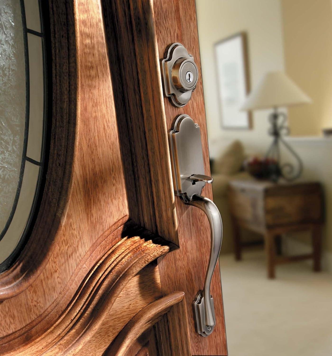 image:imageKwikset 800ANLIPSSTRKP Arlington Sectional Single Cylinder Keyed Entry Exterior Pack Handleset with SmartKey Venetian Bronze
