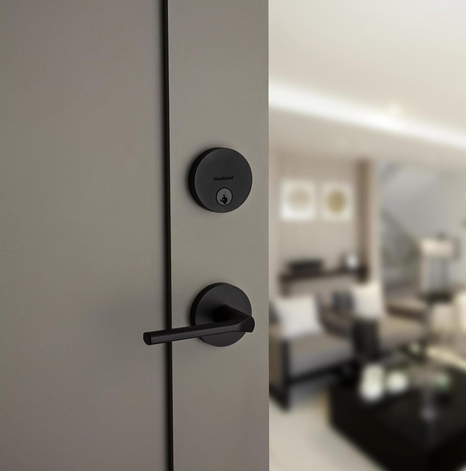 image:imageKwikset 92580026 258 Deadbolt Low Profile Single Cylinder Matte Black