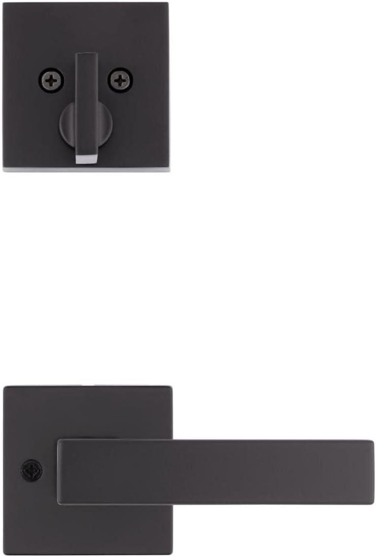 image:imageKwikset 971SALSQT514 Kwikset 971SALSQT Singapore Lever Single Cylinder Interior Pack with Square Rose for Handlesets