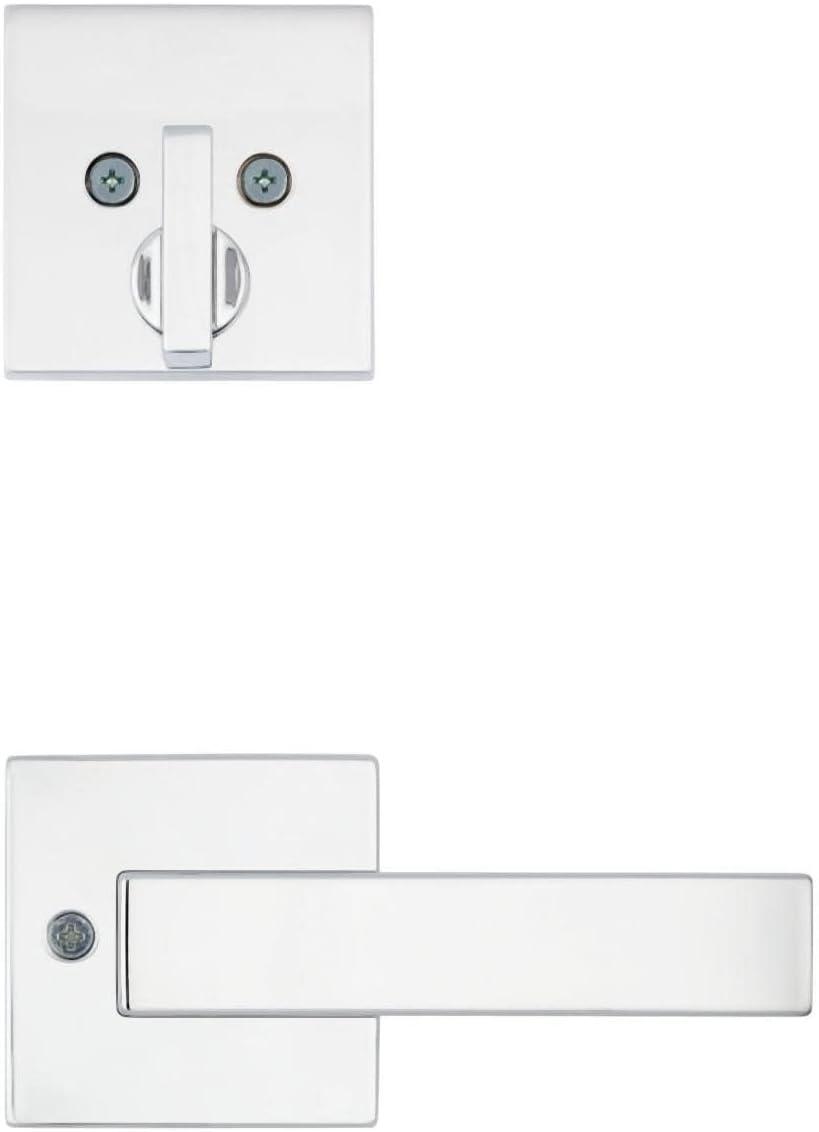 image:imageKwikset 971SALSQT514 Kwikset 971SALSQT Singapore Lever Single Cylinder Interior Pack with Square Rose for Handlesets