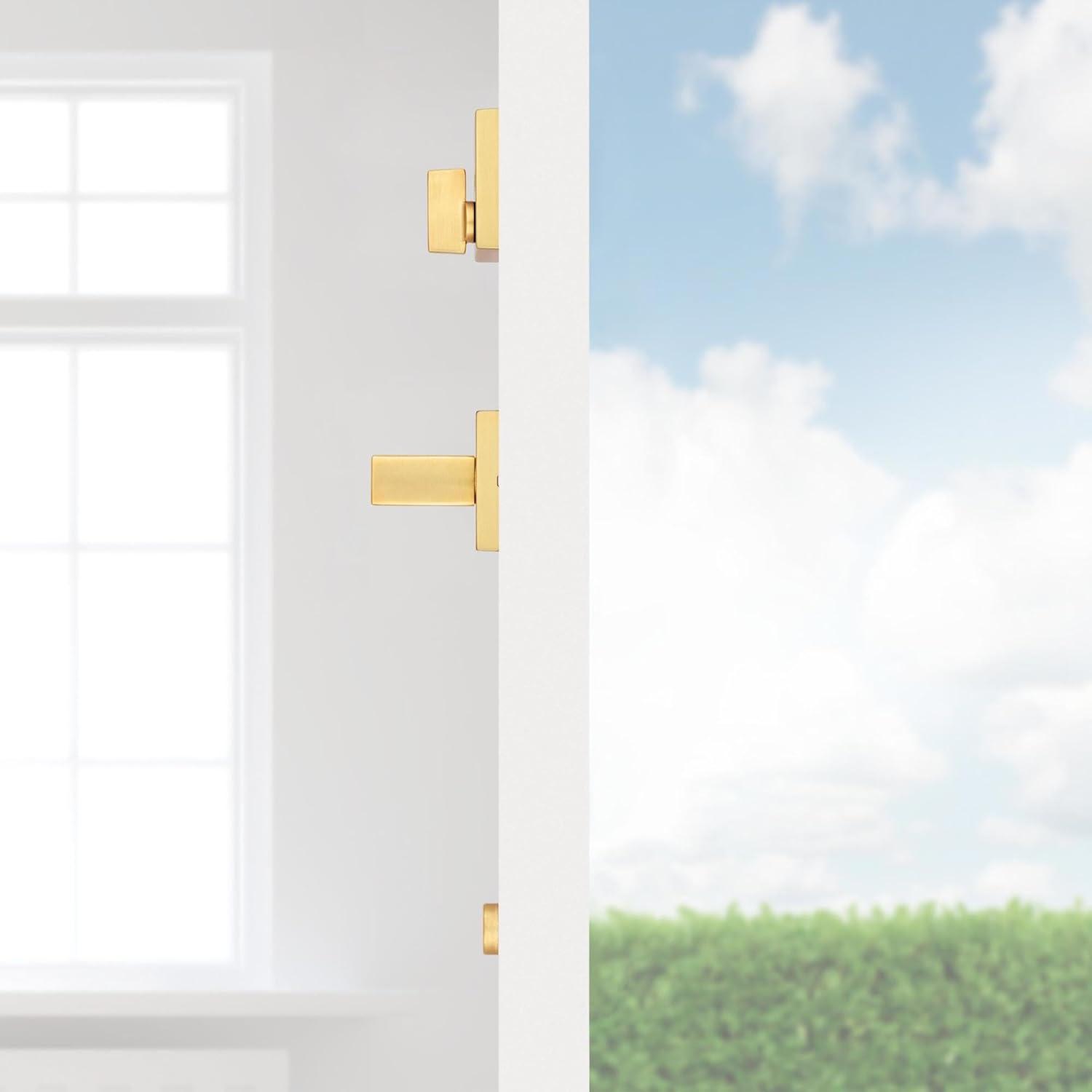 image:imageKwikset 971SALSQT514 Kwikset 971SALSQT Singapore Lever Single Cylinder Interior Pack with Square Rose for Handlesets