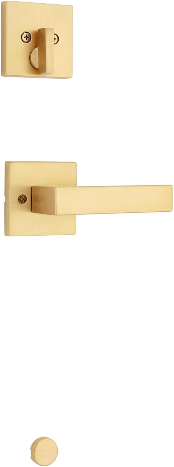 image:imageKwikset 971SALSQT514 Kwikset 971SALSQT Singapore Lever Single Cylinder Interior Pack with Square Rose for Handlesets