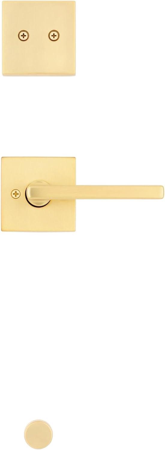 image:imageKwikset 973HFLSQT514V1 Dummy Interior Halifax Lever Trim with Square Rose New Chassis Matte Black Finish