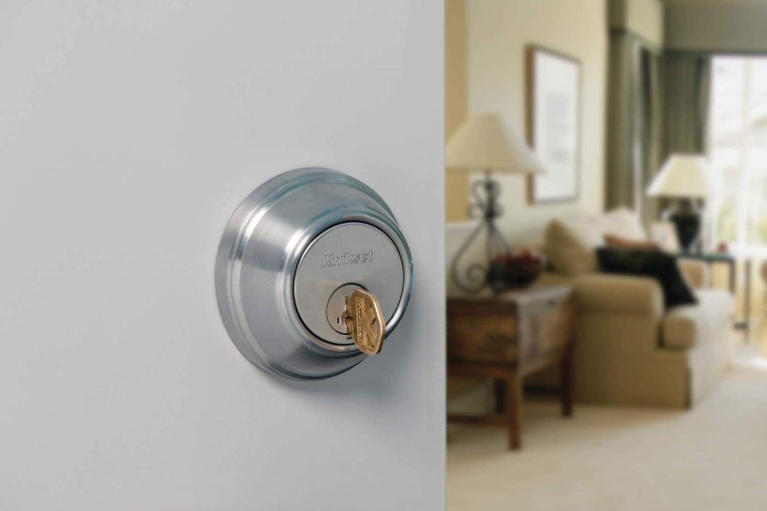 image:imageKwikset 985 Double Cylinder Deadbolt featuring SmartKey in Polished Brass